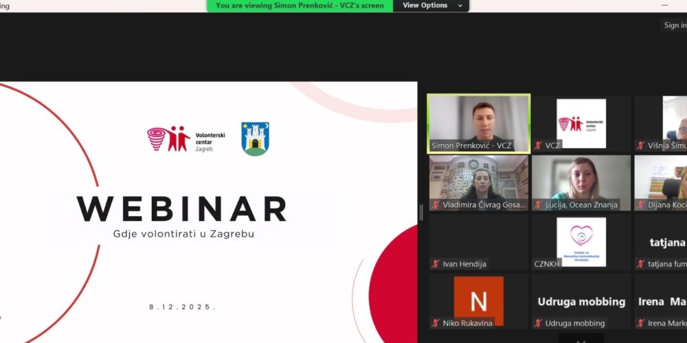 Webinar Gdje volontirati u Zagrebu